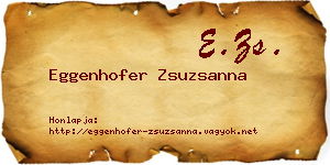 Eggenhofer Zsuzsanna névjegykártya